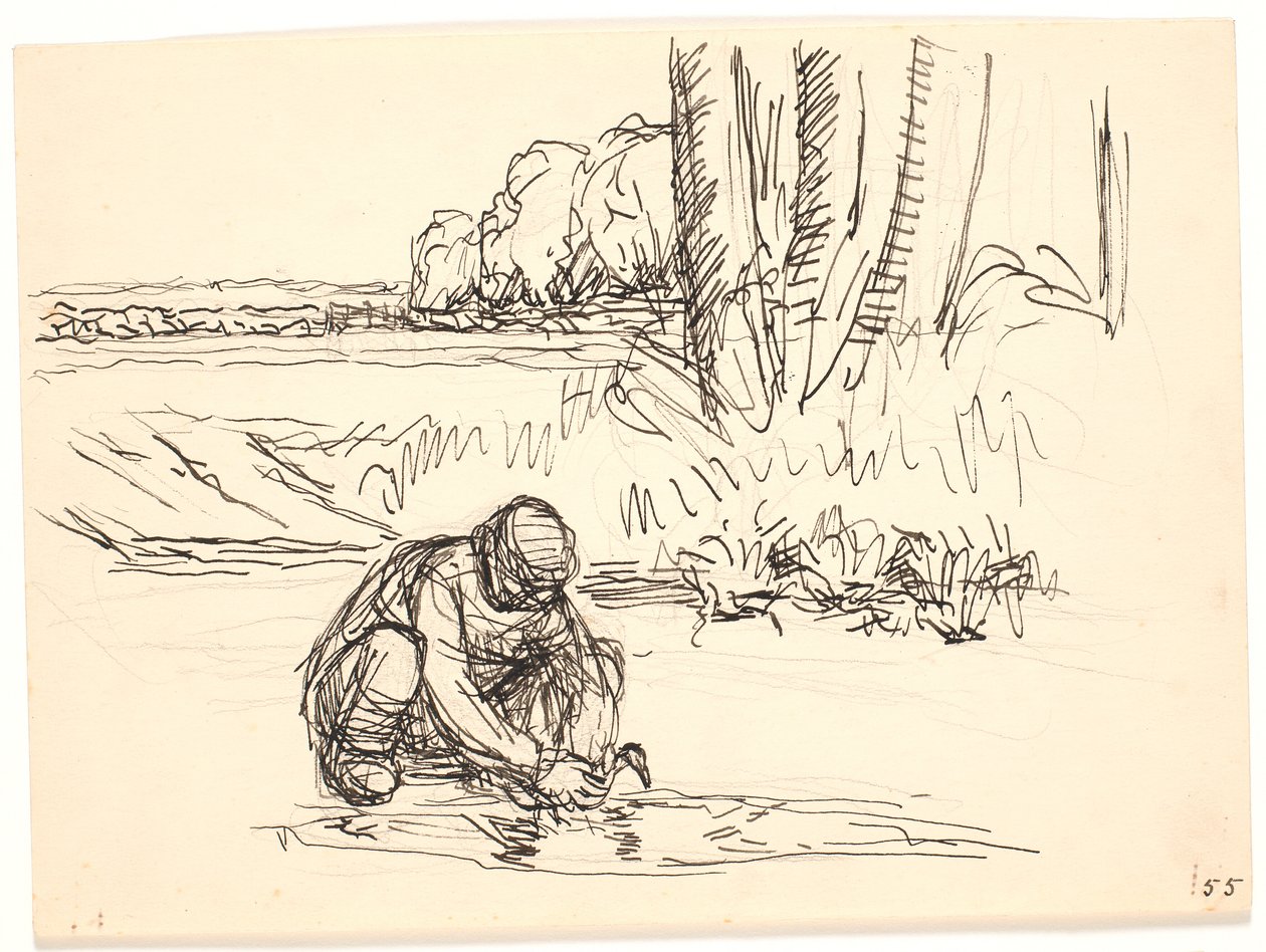 Bonden auf dem Eis von Fritz Syberg