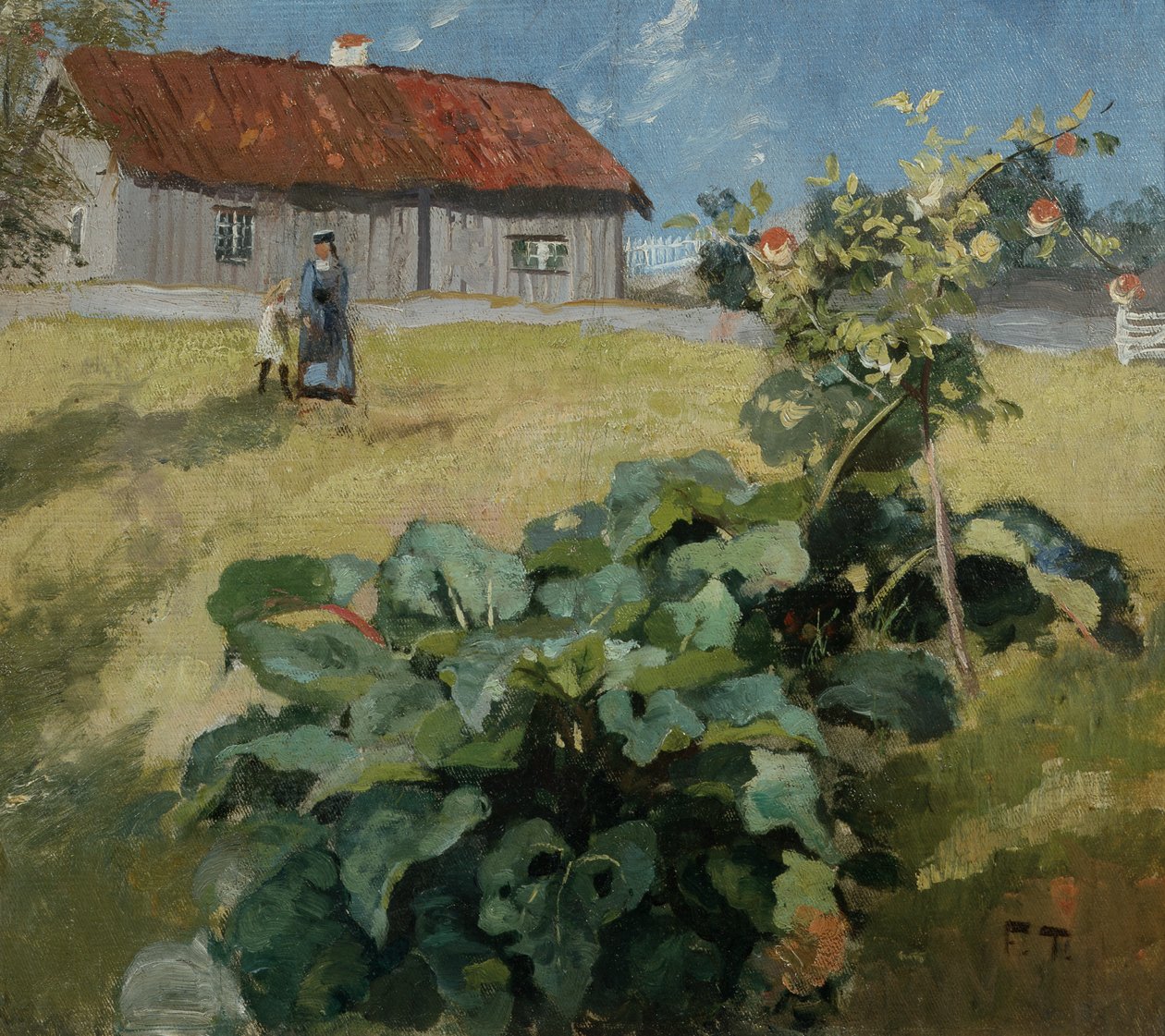 Frau und Kind, ca. 1892 von Fritz Thaulow