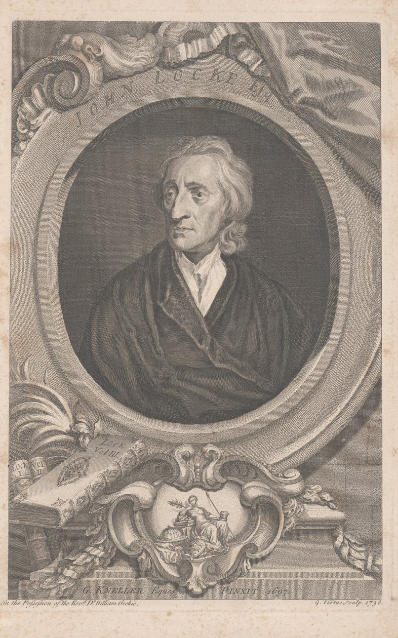 John Locke, 1738 von G. and Kneller, G. Vertue