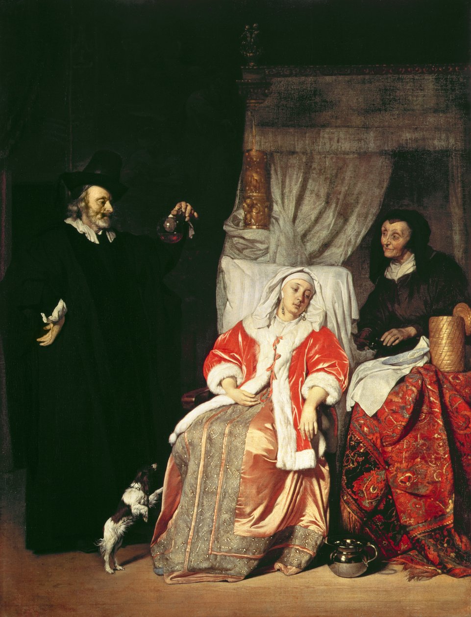 Der Patient und der Arzt, 1660er Jahre von Gabriel Metsu