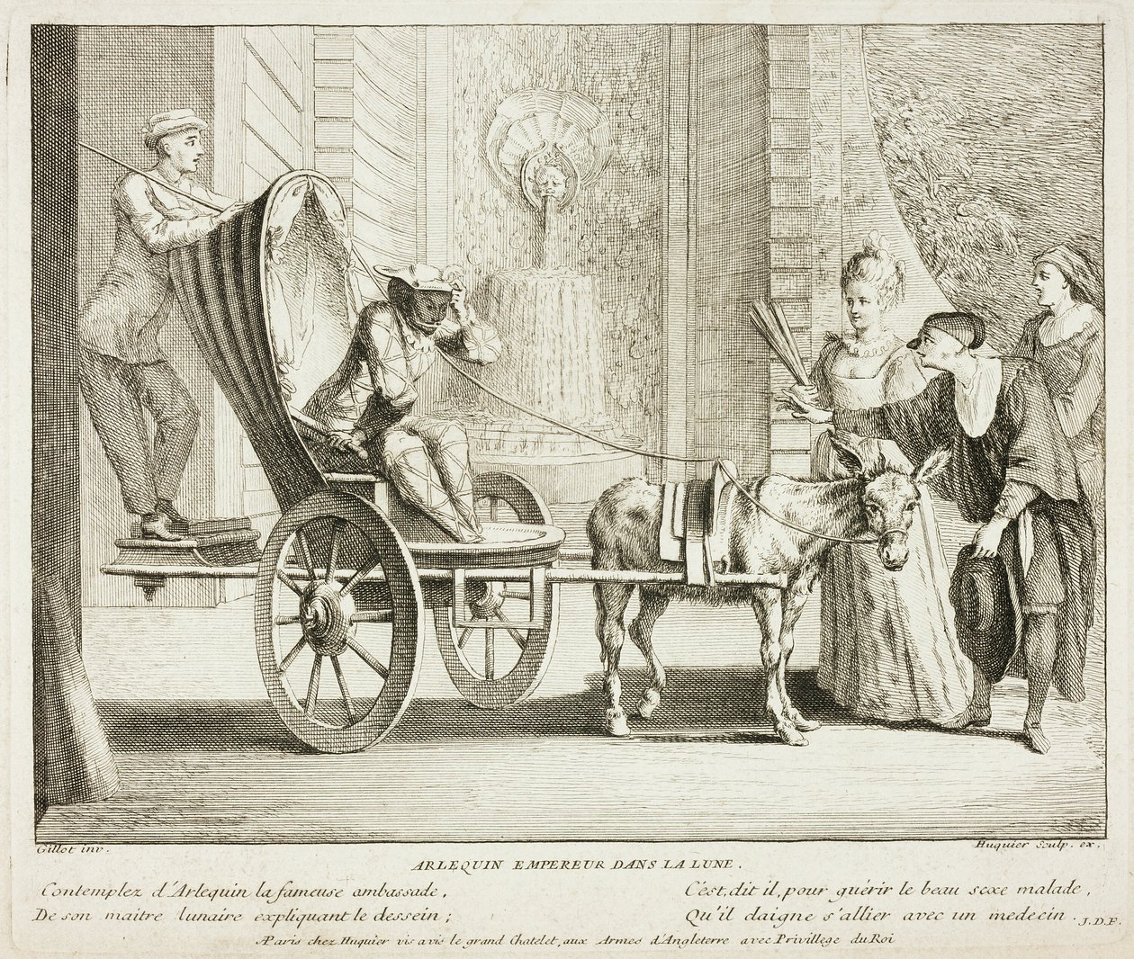 Tafel aus Livre de Scènes Comiques von Gabriel Huquier