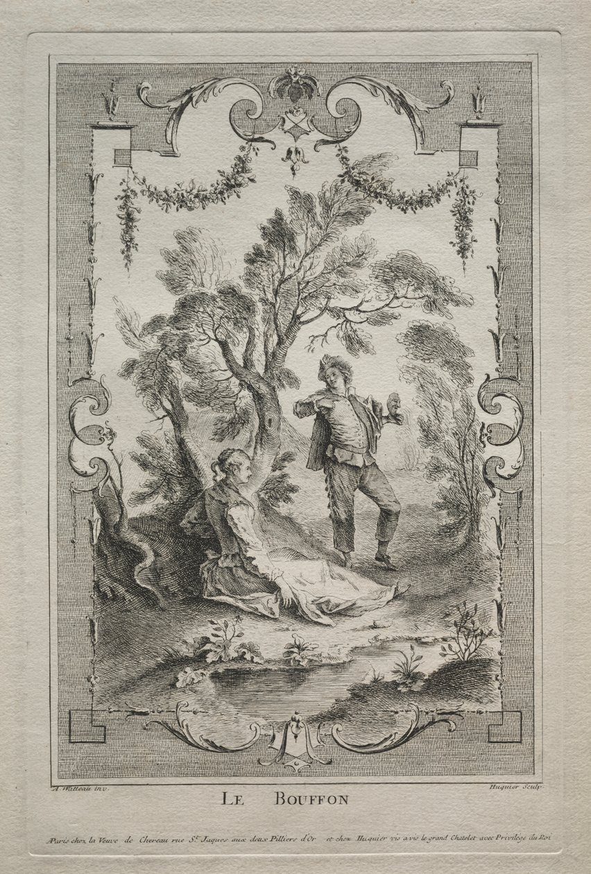 Der Narr, Arabeske von Gabriel Huquier