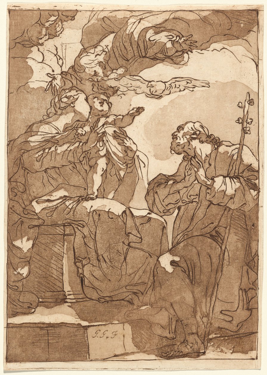 Die Heilige Familie mit Gott dem Vater von Gaetano Gandolfi