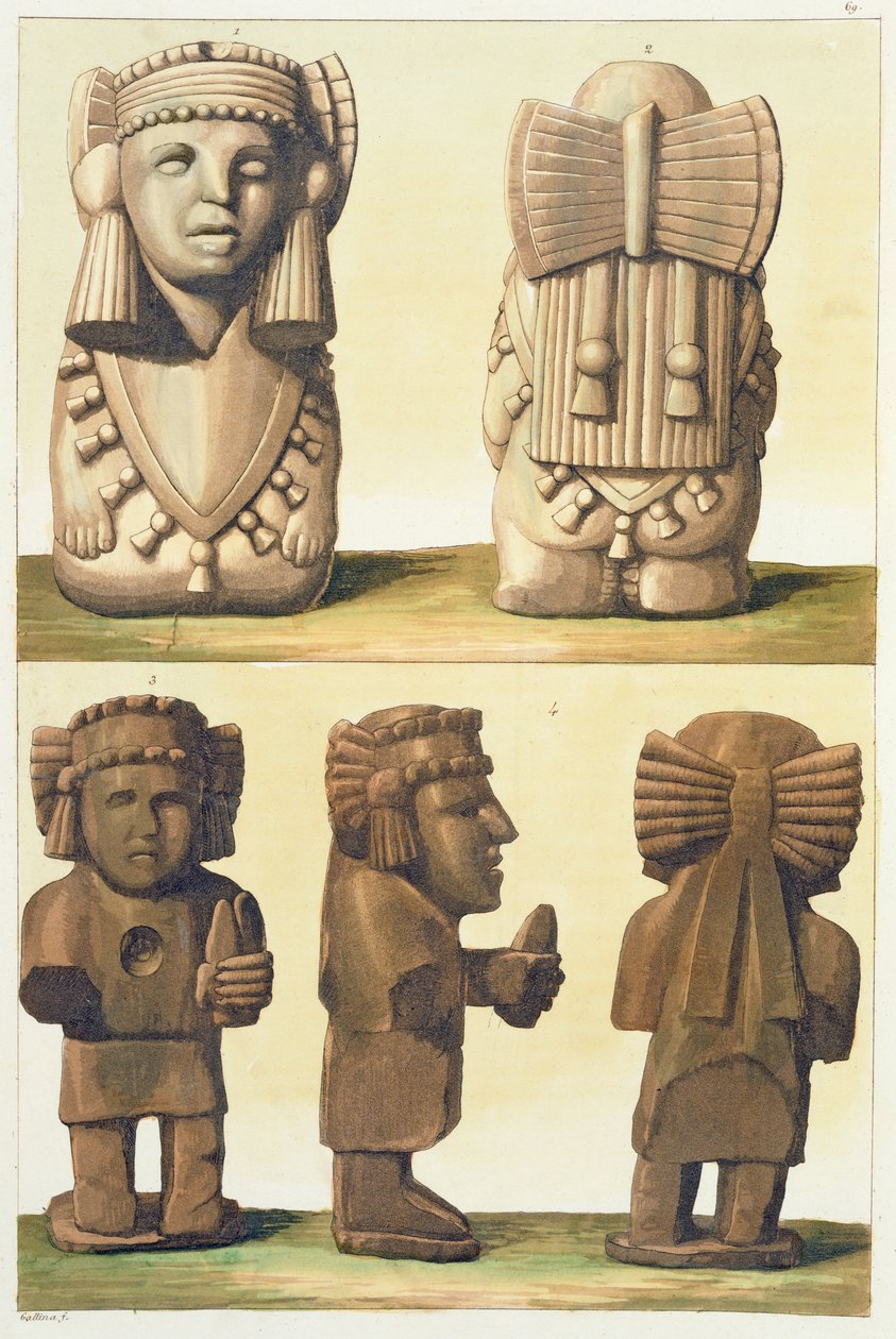 Aztekische Idole, Mexiko von Gallo Gallina