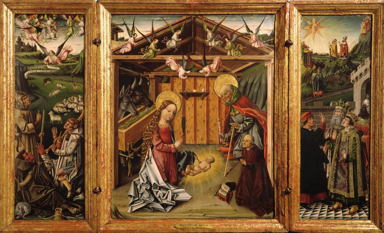 Die Geburt Christi Triptychon, 1467-1500 von García del Barco