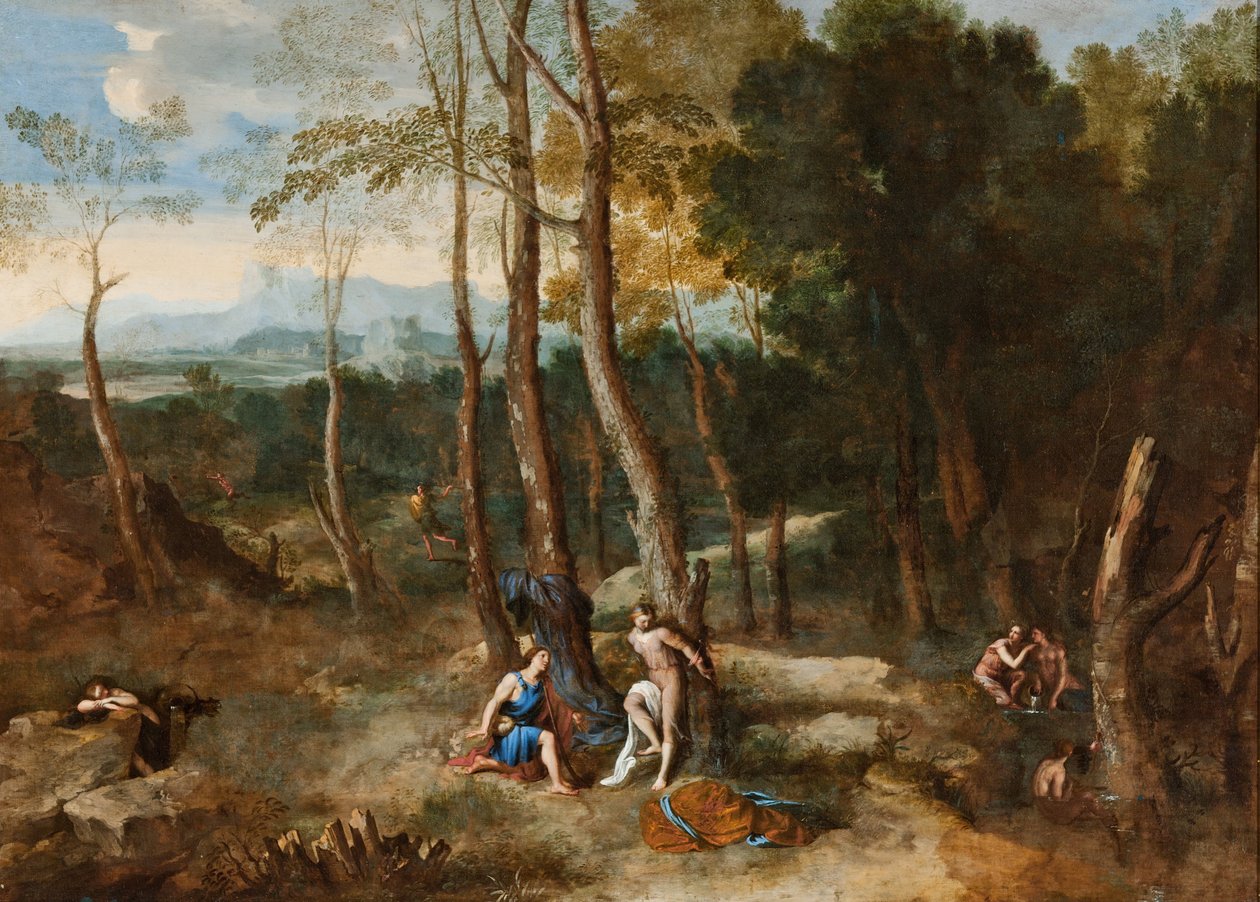 Aminta kurz davor, Silvia zu retten von Gaspard Poussin Dughet