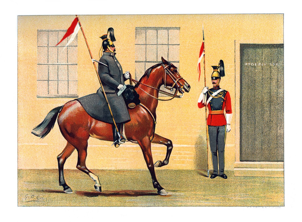 Die 16. Queens Lancers, um 1890 von Geoffrey Douglas Giles