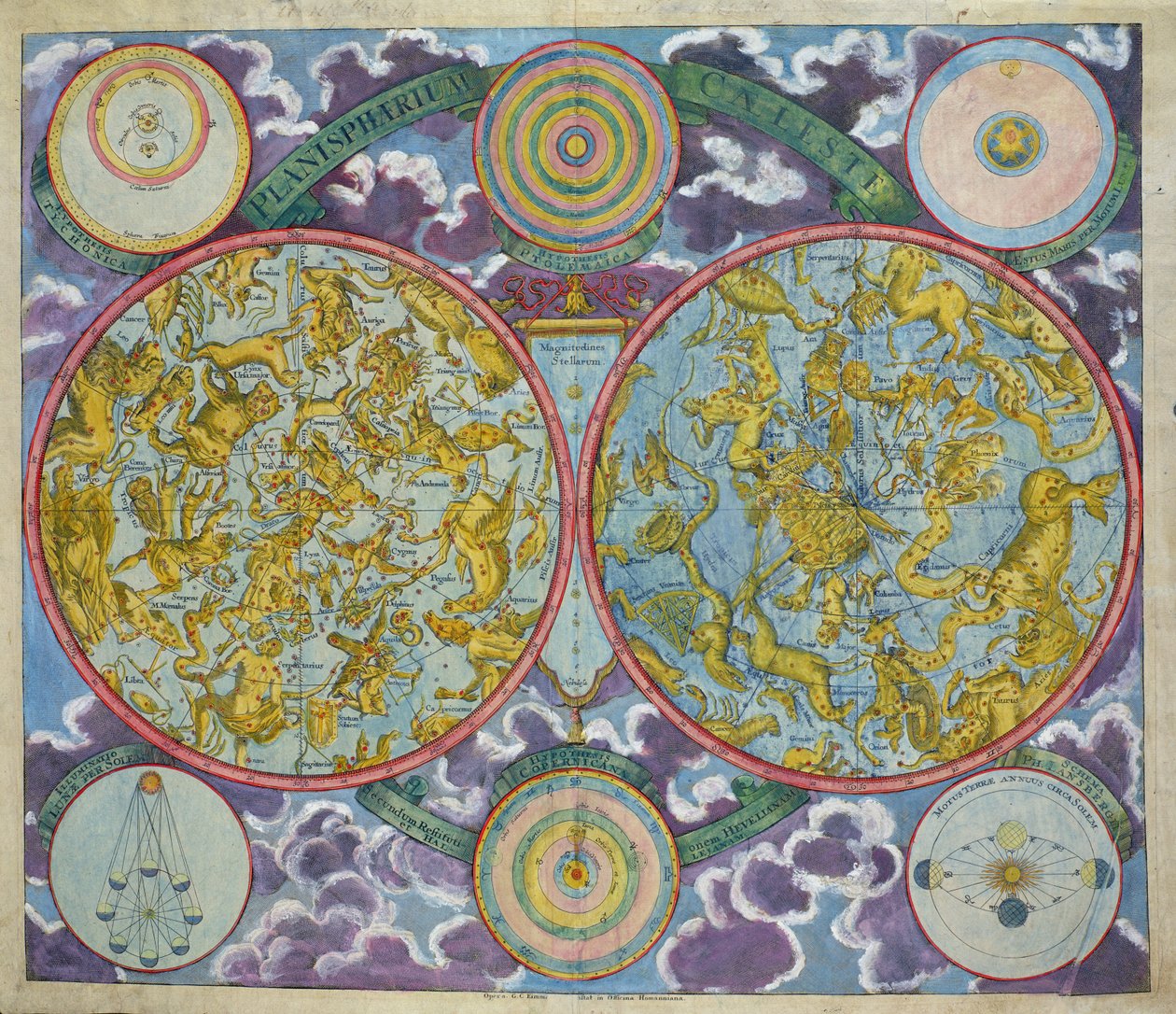 Himmelskarte der Planeten von Georg Christoph II Eimmart