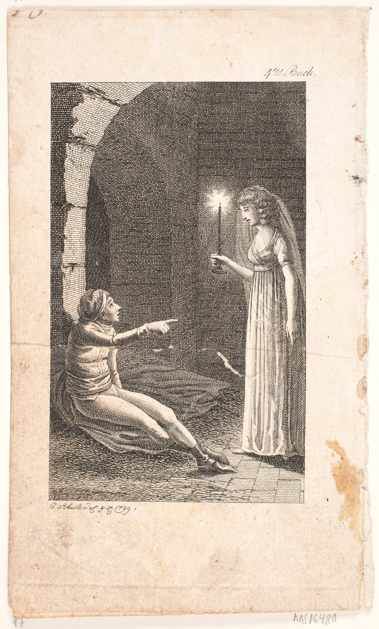 Illustration mit Gefängnisszene von Georg Christian Schule