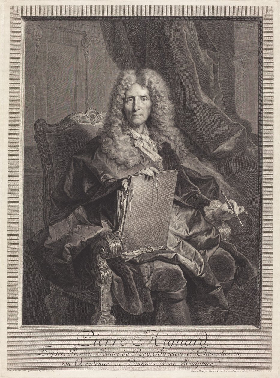 Pierre Mignard von Georg Friedrich Schmidt after Hyacinthe Rigaud