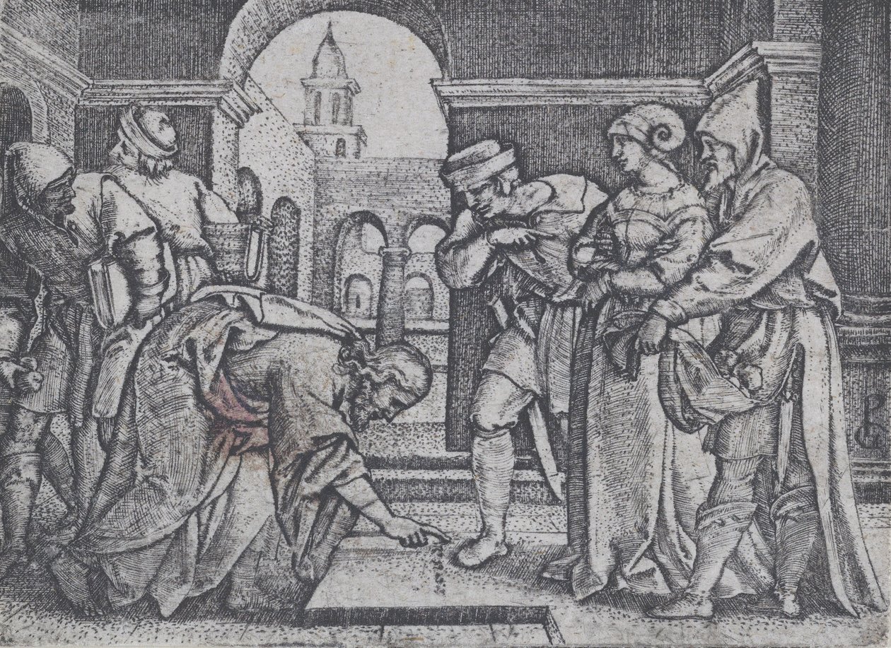 Christus und die Ehebrecherin von Georg Pencz