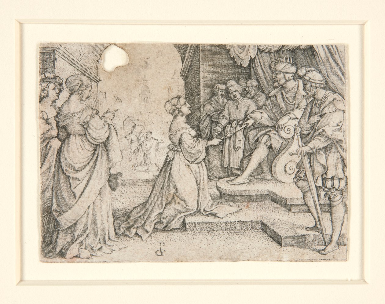 Esther vor Ahasver von Georg Pencz