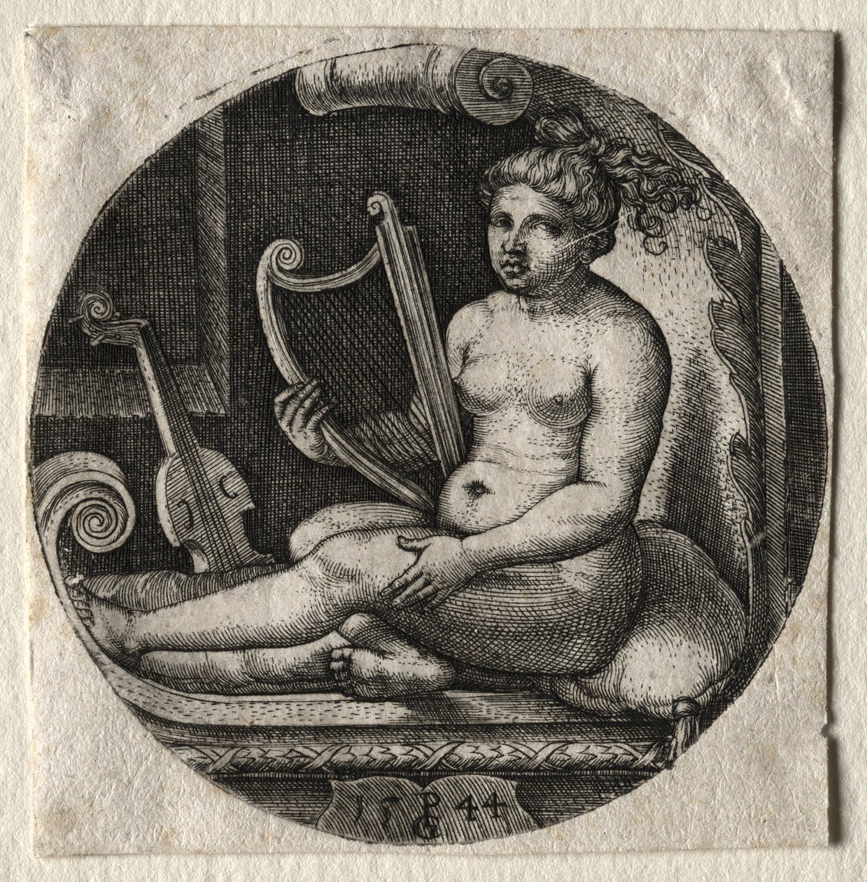 Der Harfenspieler, 1544 von Georg Pencz
