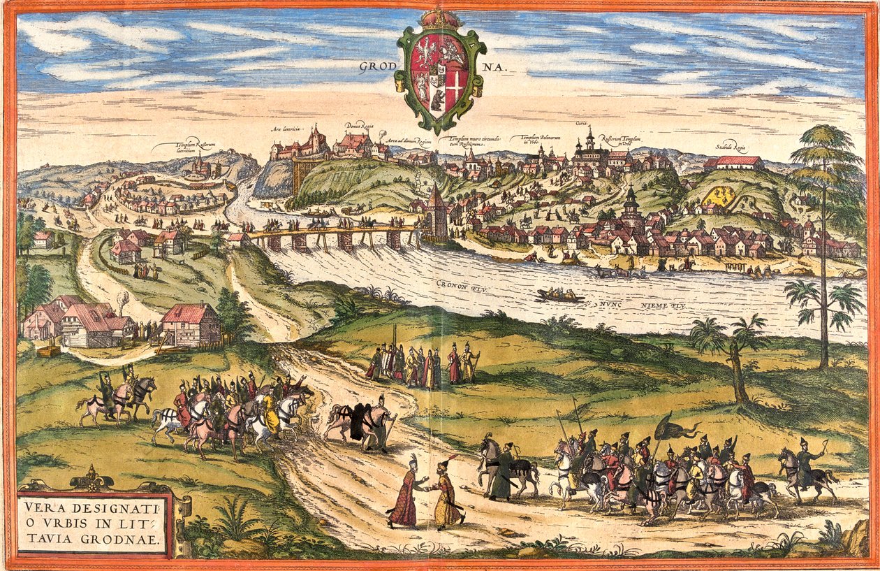 Grodno, Belarus von Georg and Hogenberg Franz (1535 90) Braun
