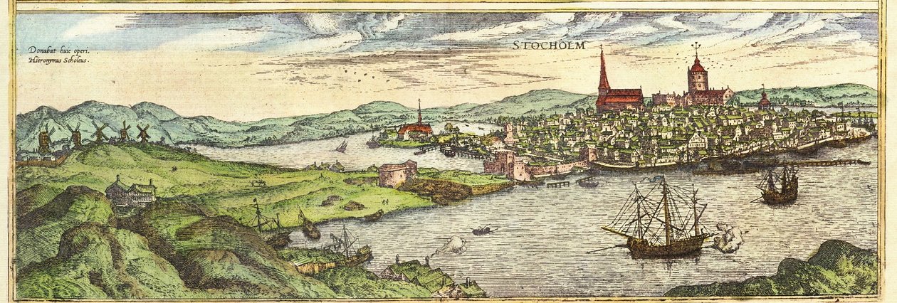 Stockholm, Schweden von Georg and Hogenberg Franz (1535 90) Braun