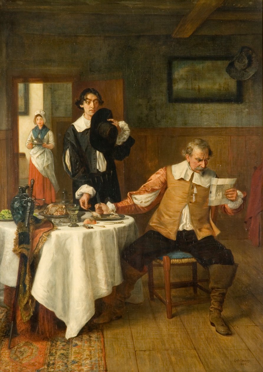 Der hungrige Bote, 1890 von George Adolphus Storey