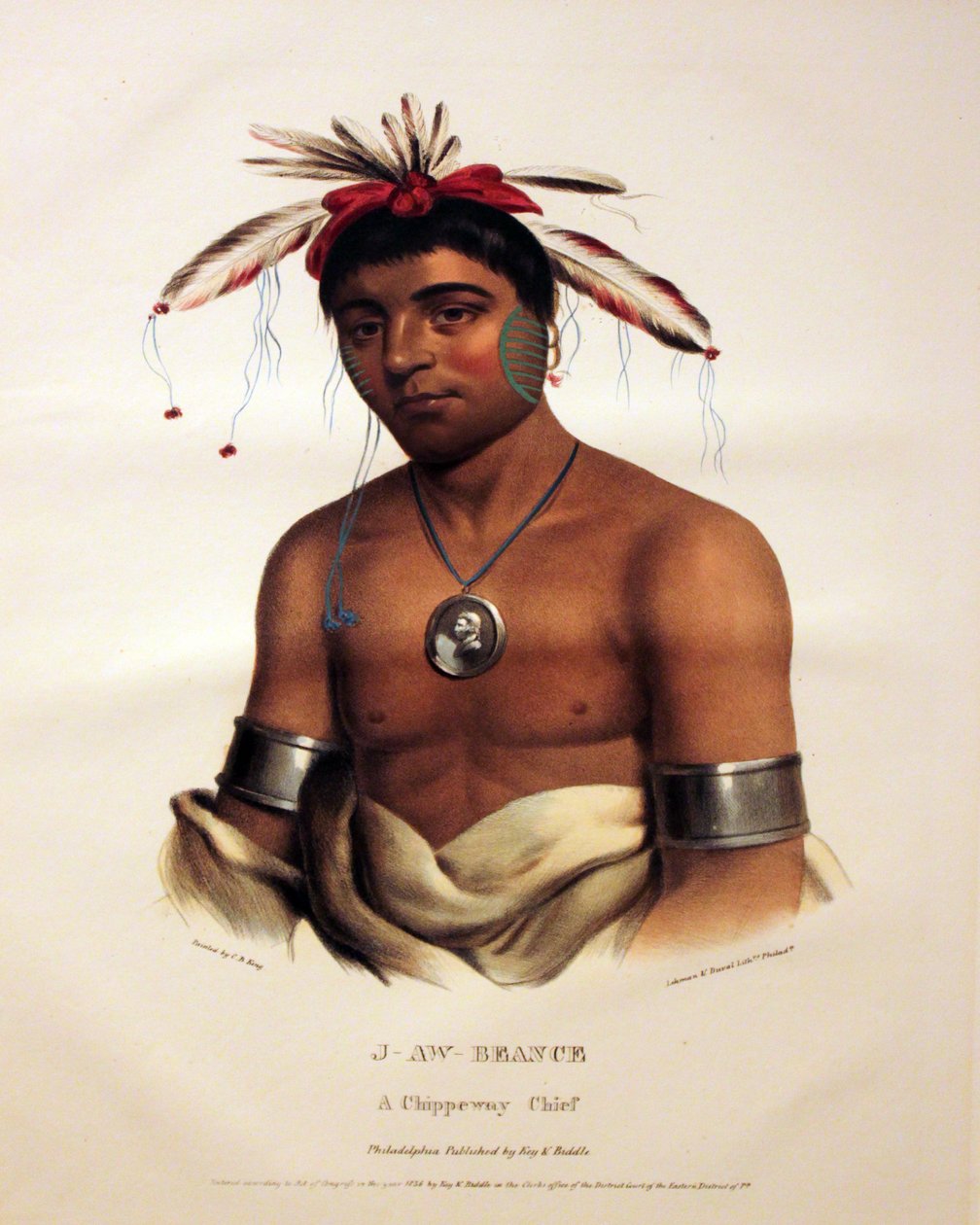 Chippeway-Häuptling J-Aw-Beance von George Catlin