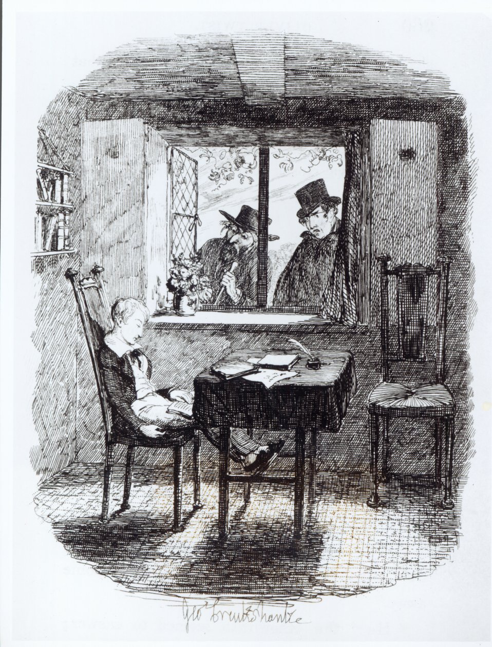 Mönche und der Jude entdecken Oliver, Illustration aus 