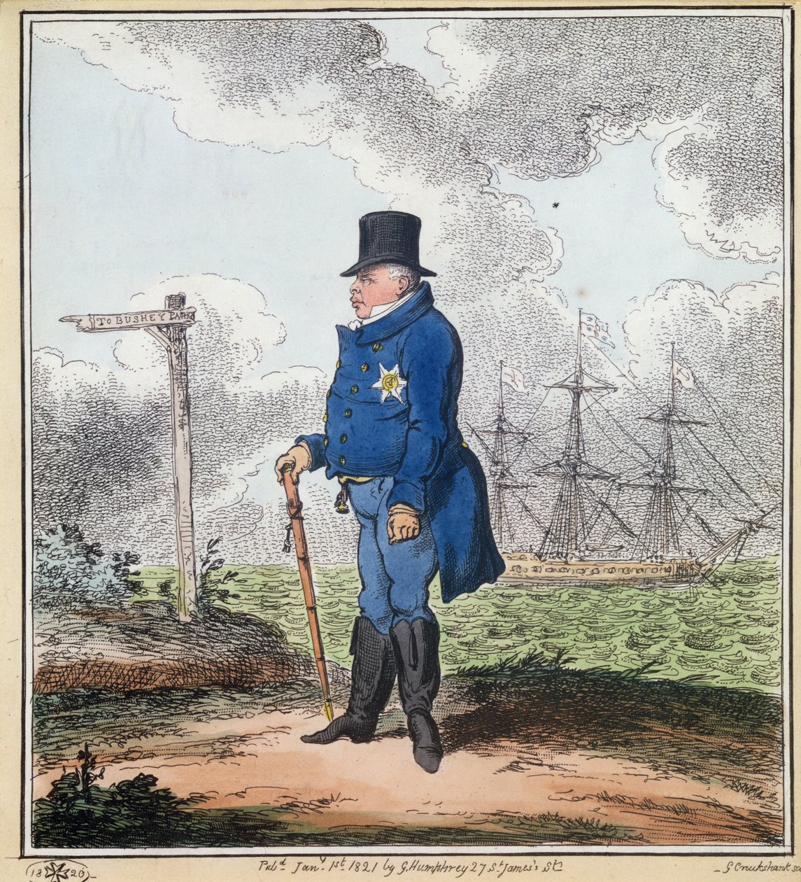 Der Weg nach Bushey, 1820 von George Cruikshank