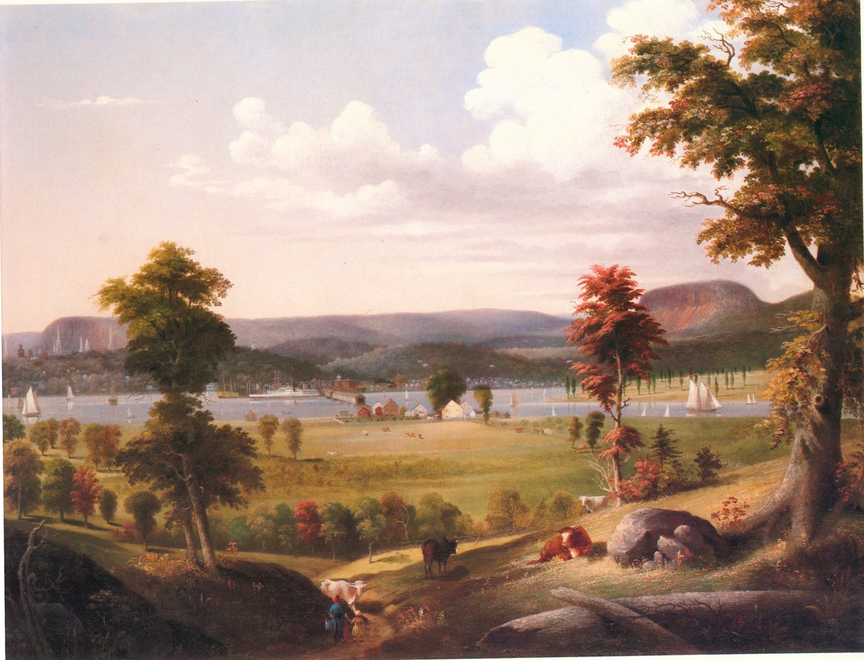 Sommer in New Haven, Blick von East Haven von George Henry Durrie