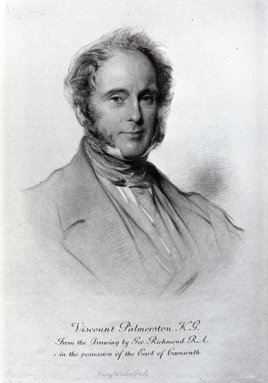 Viscount Palmerston, graviert von Emery Walker von George Richmond