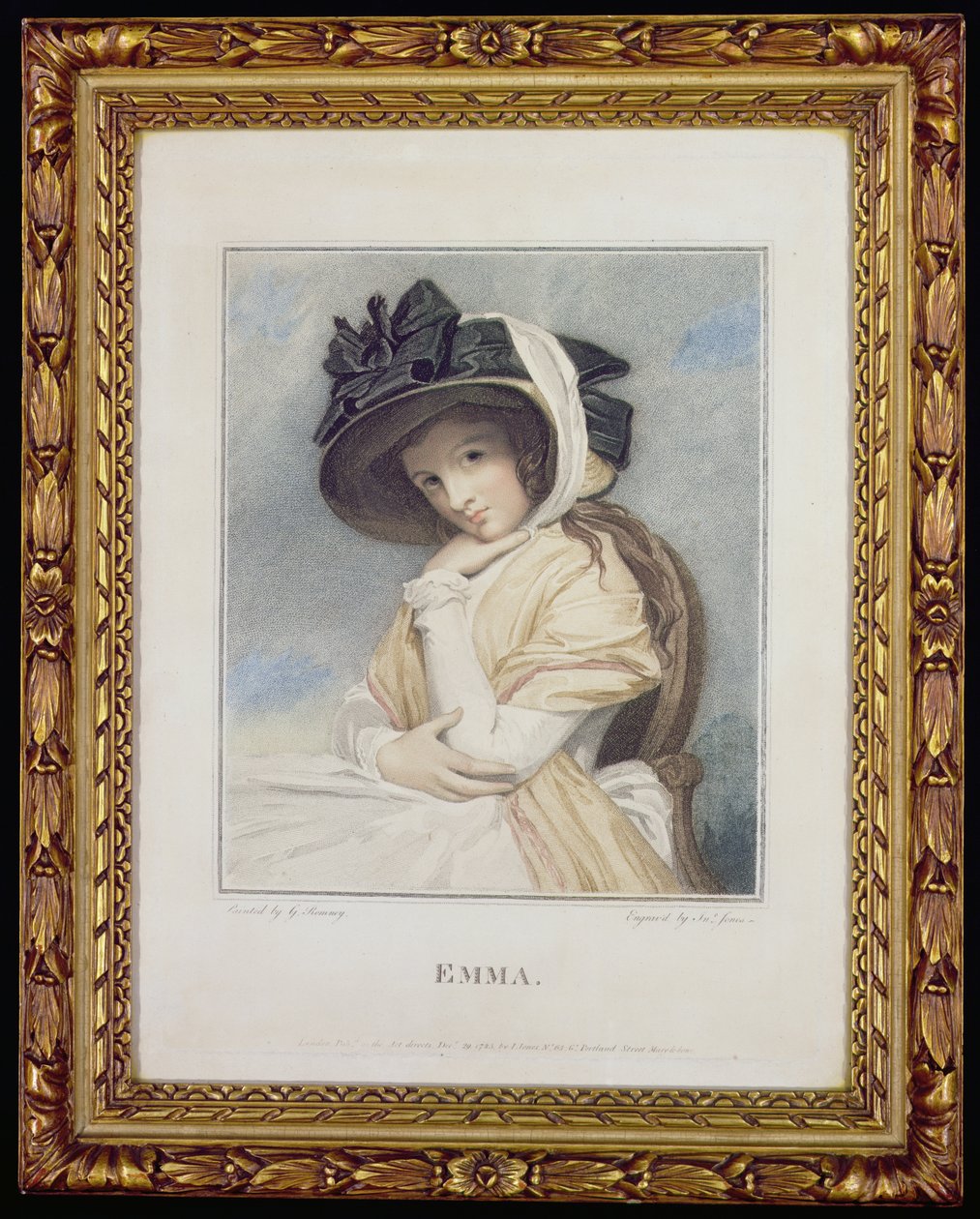 Emma, graviert und veröffentlicht von John Jones (c.1745-97), 1785 von George Romney