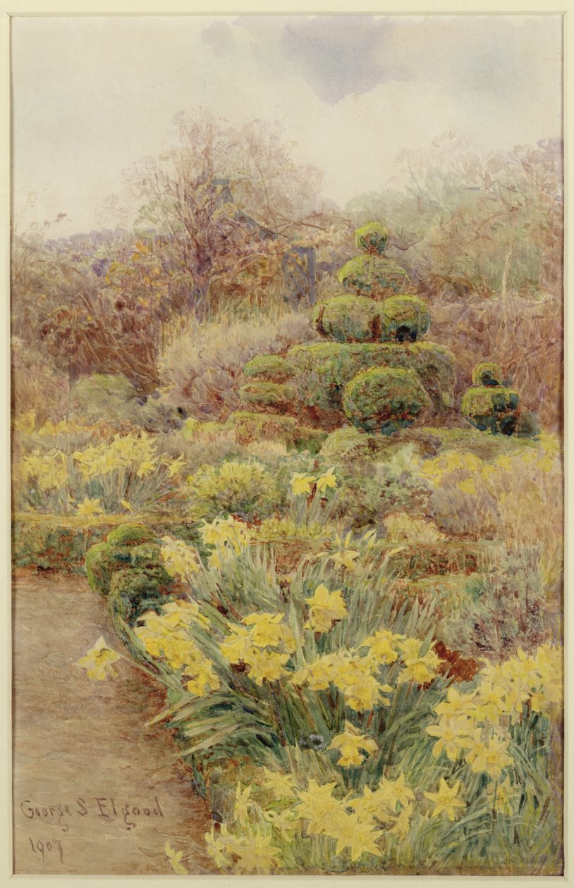 Frühling, Raunds Cliffe, 1907 von George Samuel Elgood
