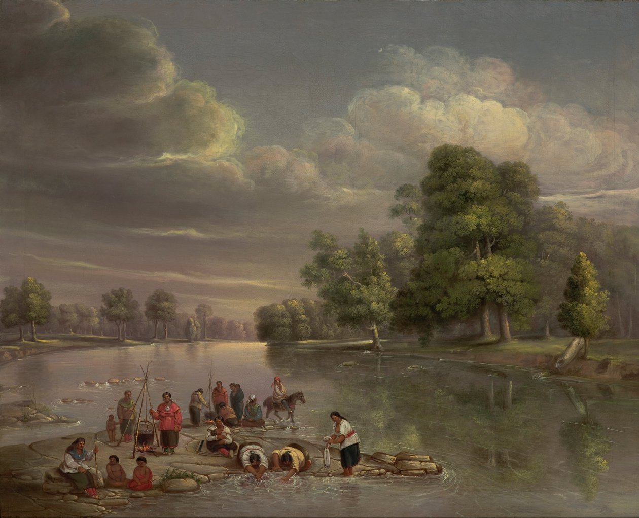 Szene am Wabash von George Winter