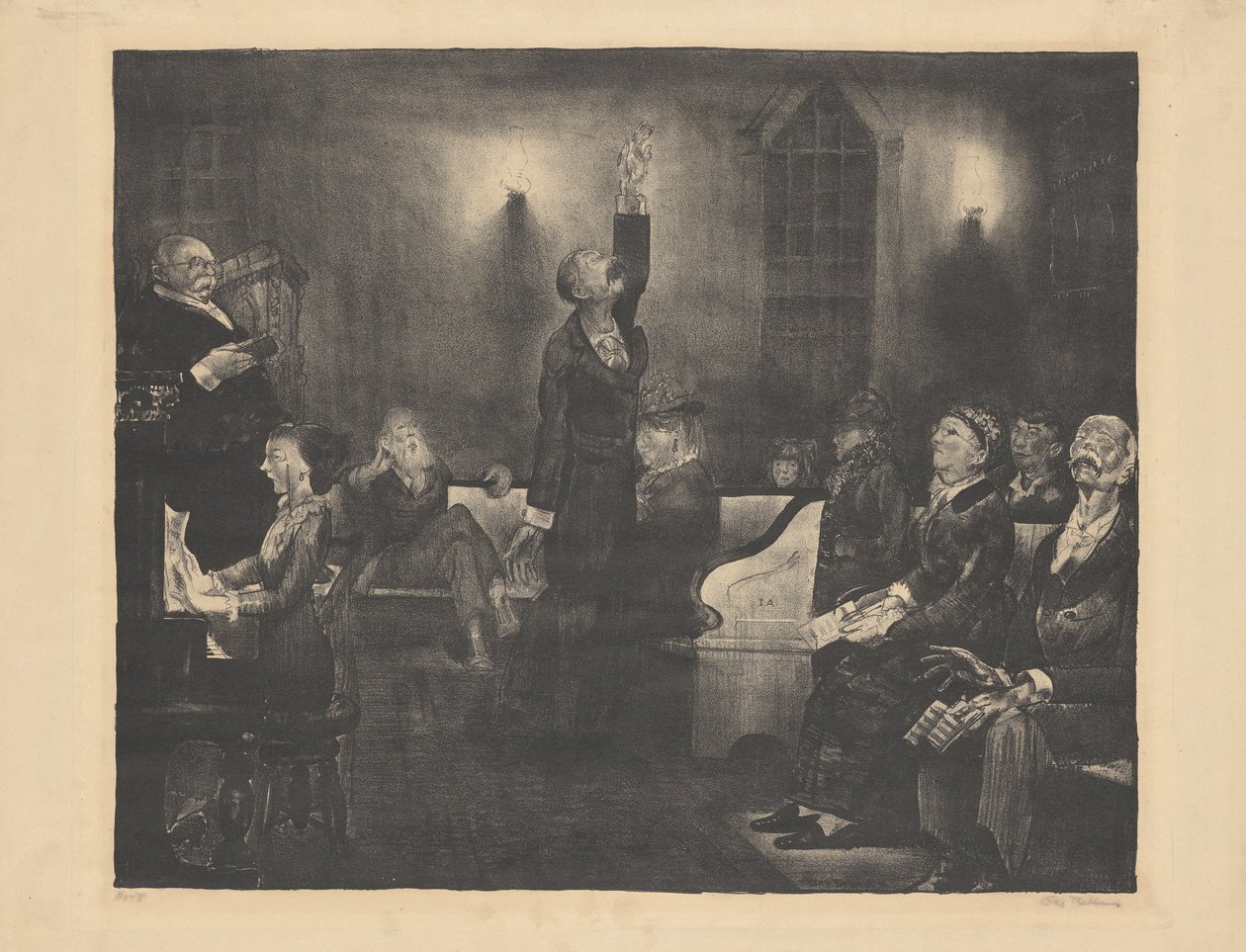 Gebetstreffen, zweiter Stein von George Bellows
