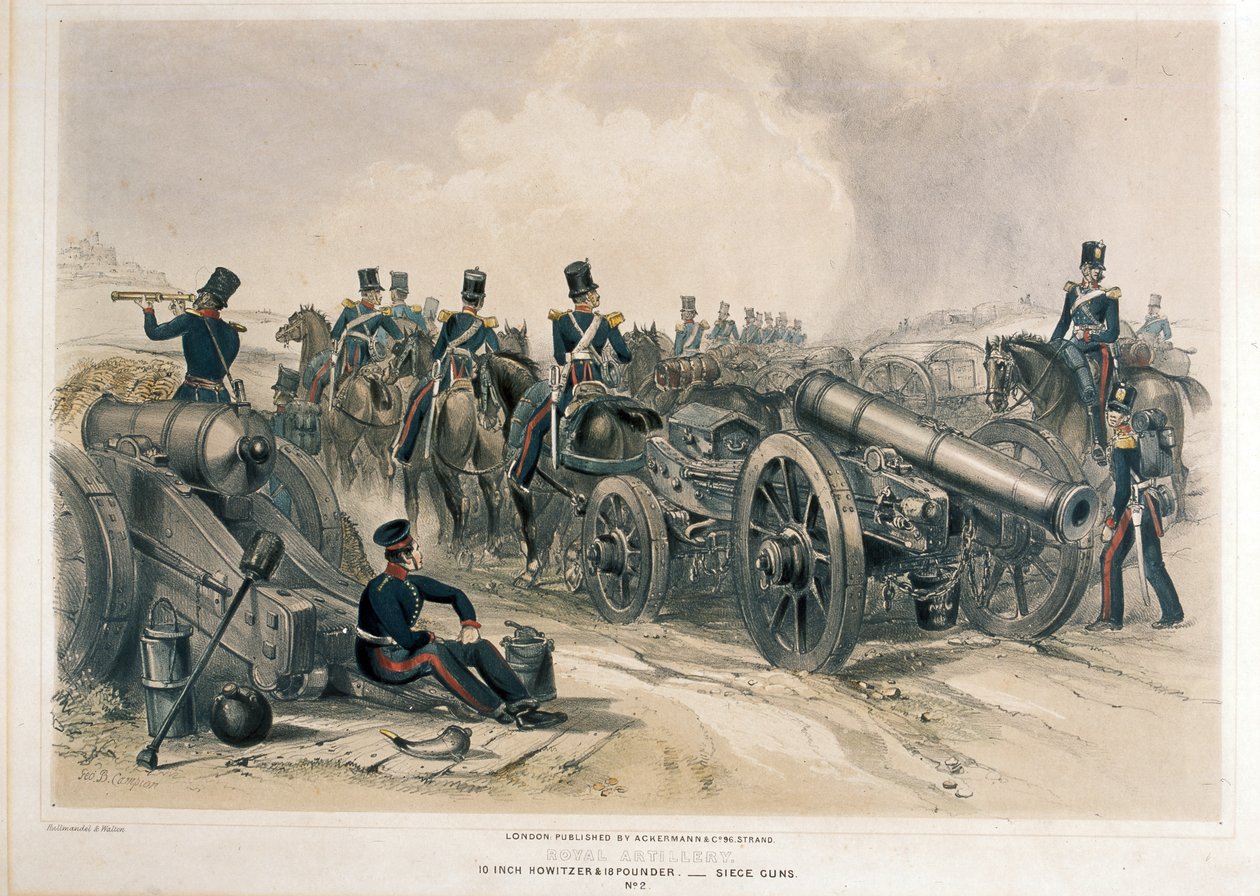 Königliche Artillerie, Belagerungsgeschütze von George Bryant (after) Campion