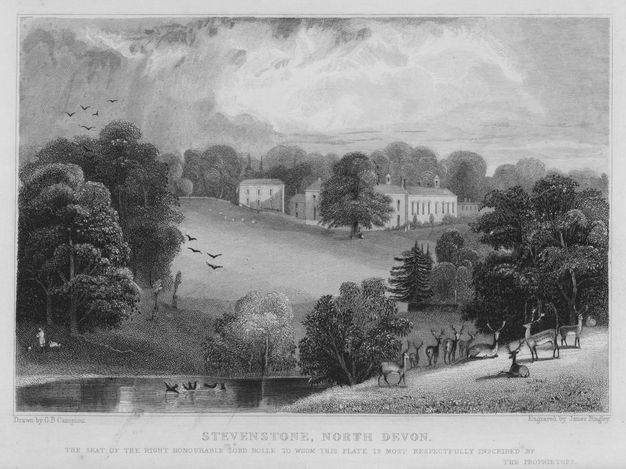 Stevenstone, Nord-Devon (Gravur) von George Bryant Campion