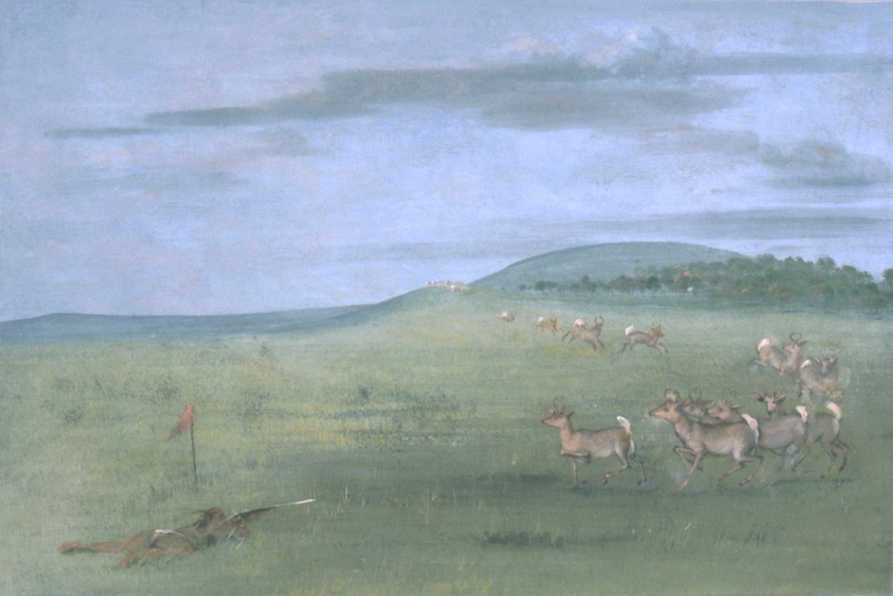 Antilopenjagd, angelockt von George Catlin
