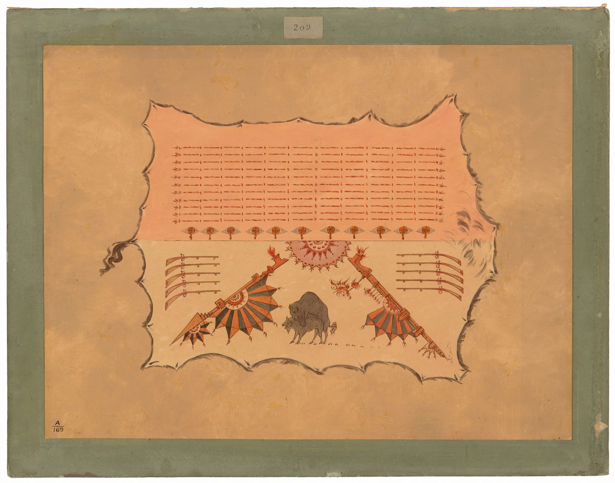 Faksimile eines Omaha-Mantels von George Catlin