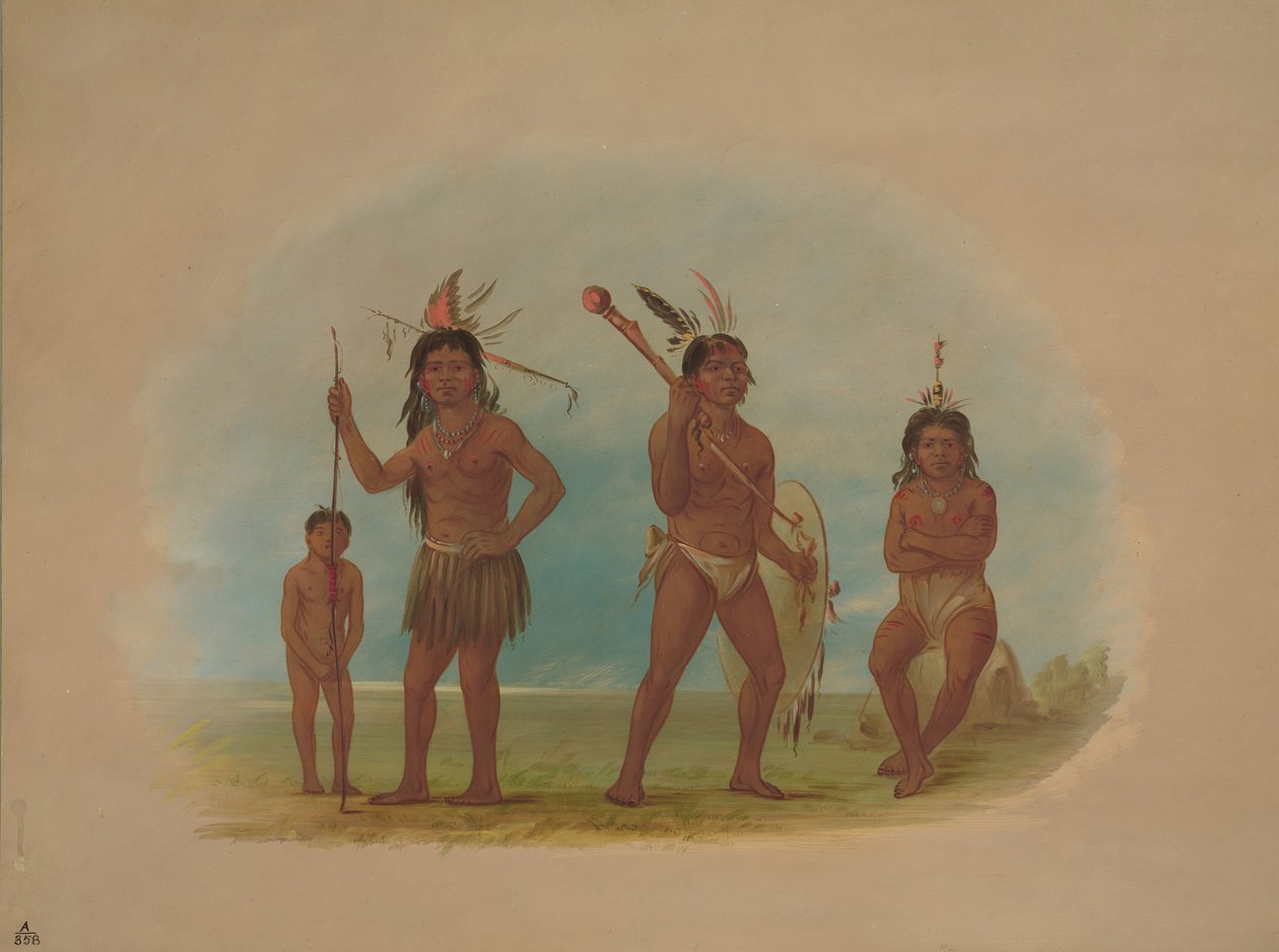 Vier Arowak-Indianer von George Catlin