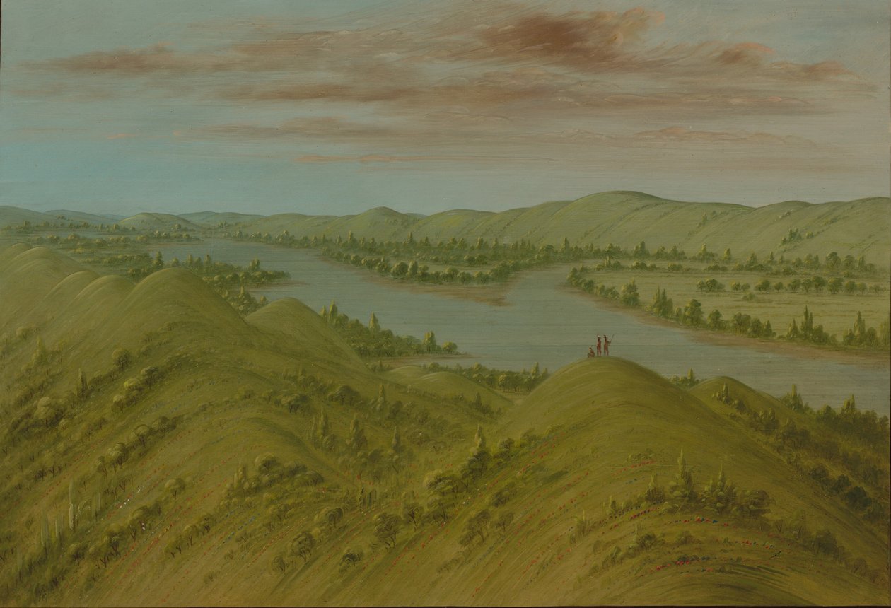 Grassy Bluffs, Oberer Missouri, 1861-1869 von George Catlin