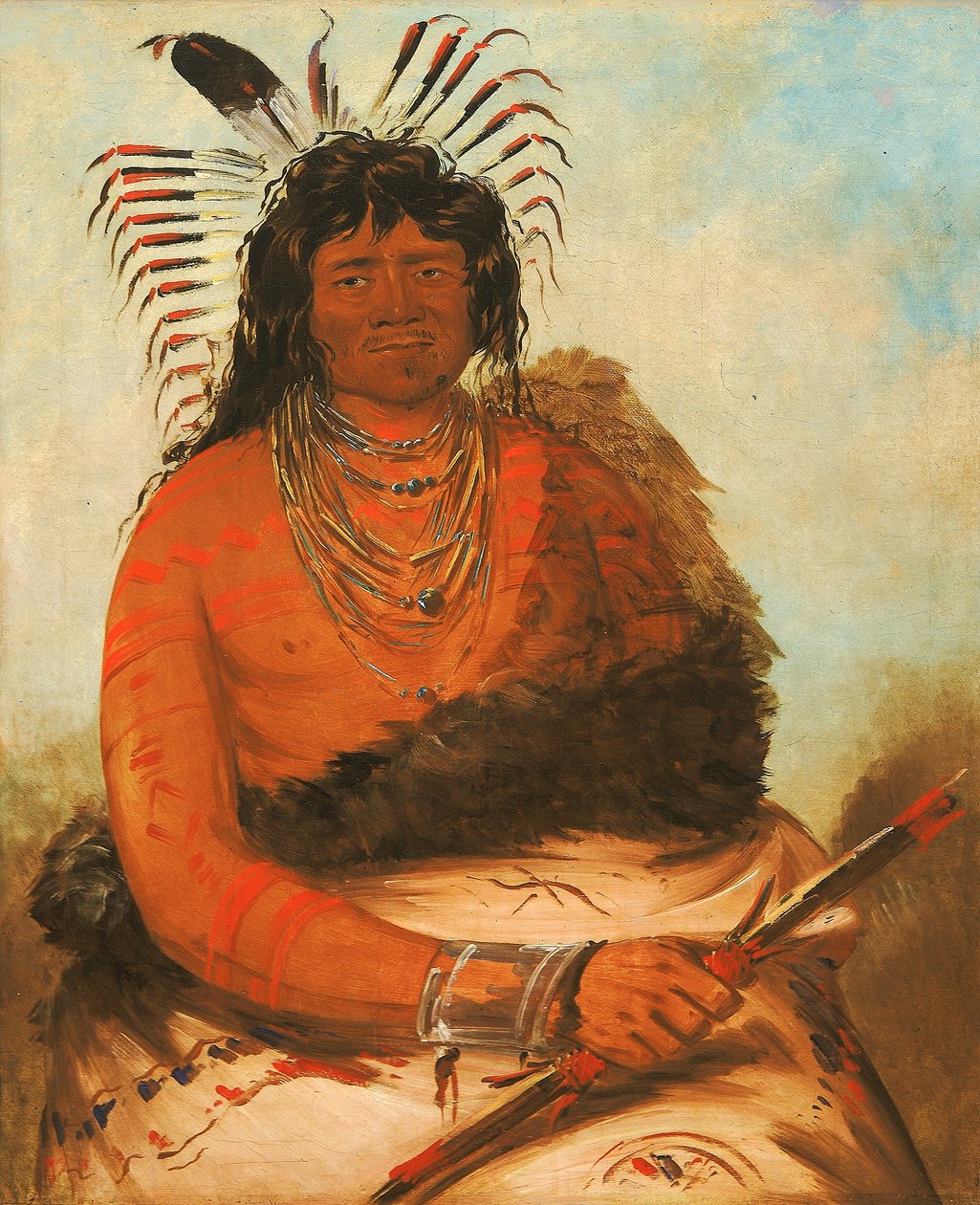 Háh-nee, Der Biber, ein Krieger von George Catlin