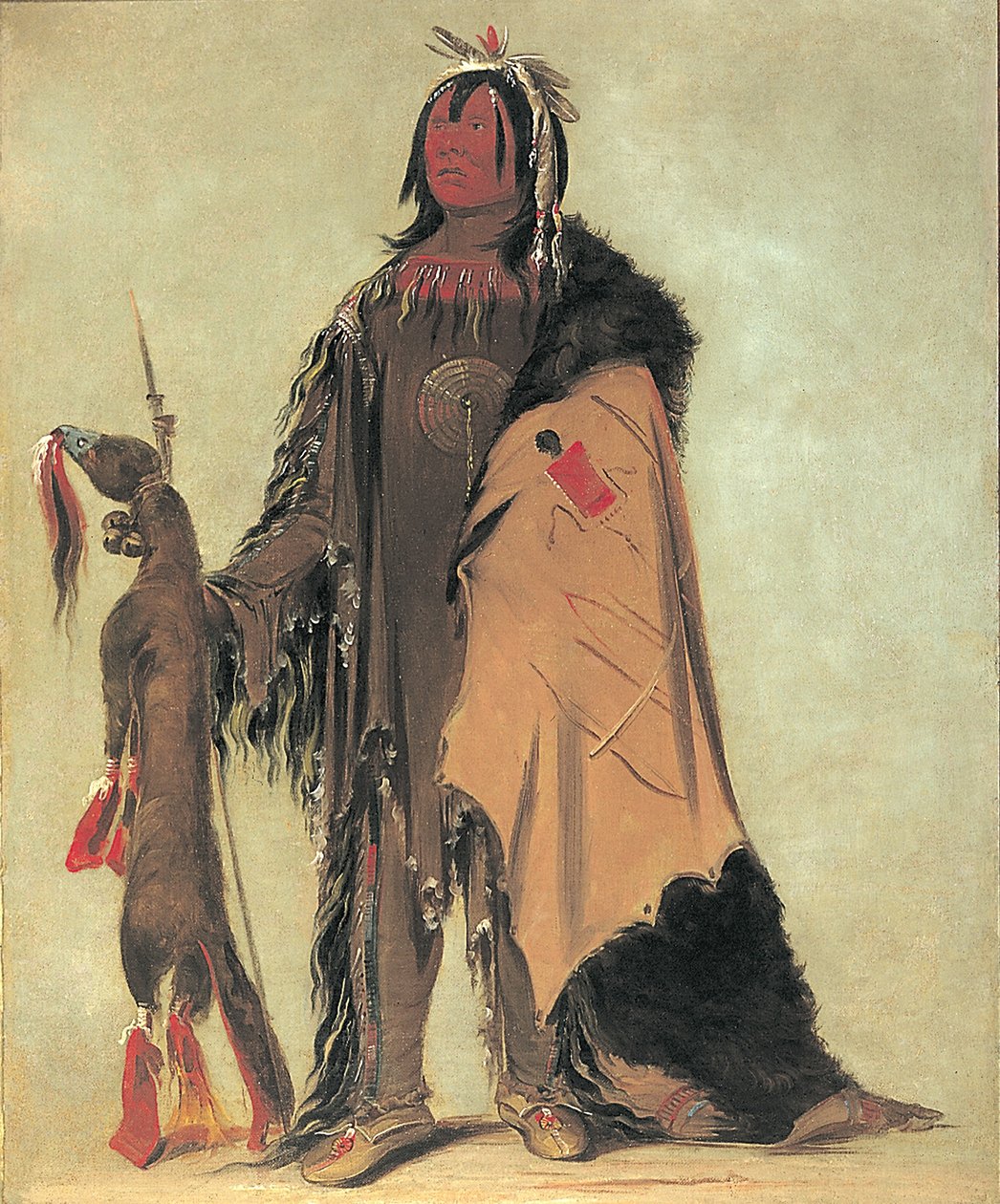In-ne-ó-cose, Büffelkind, ein Krieger von George Catlin