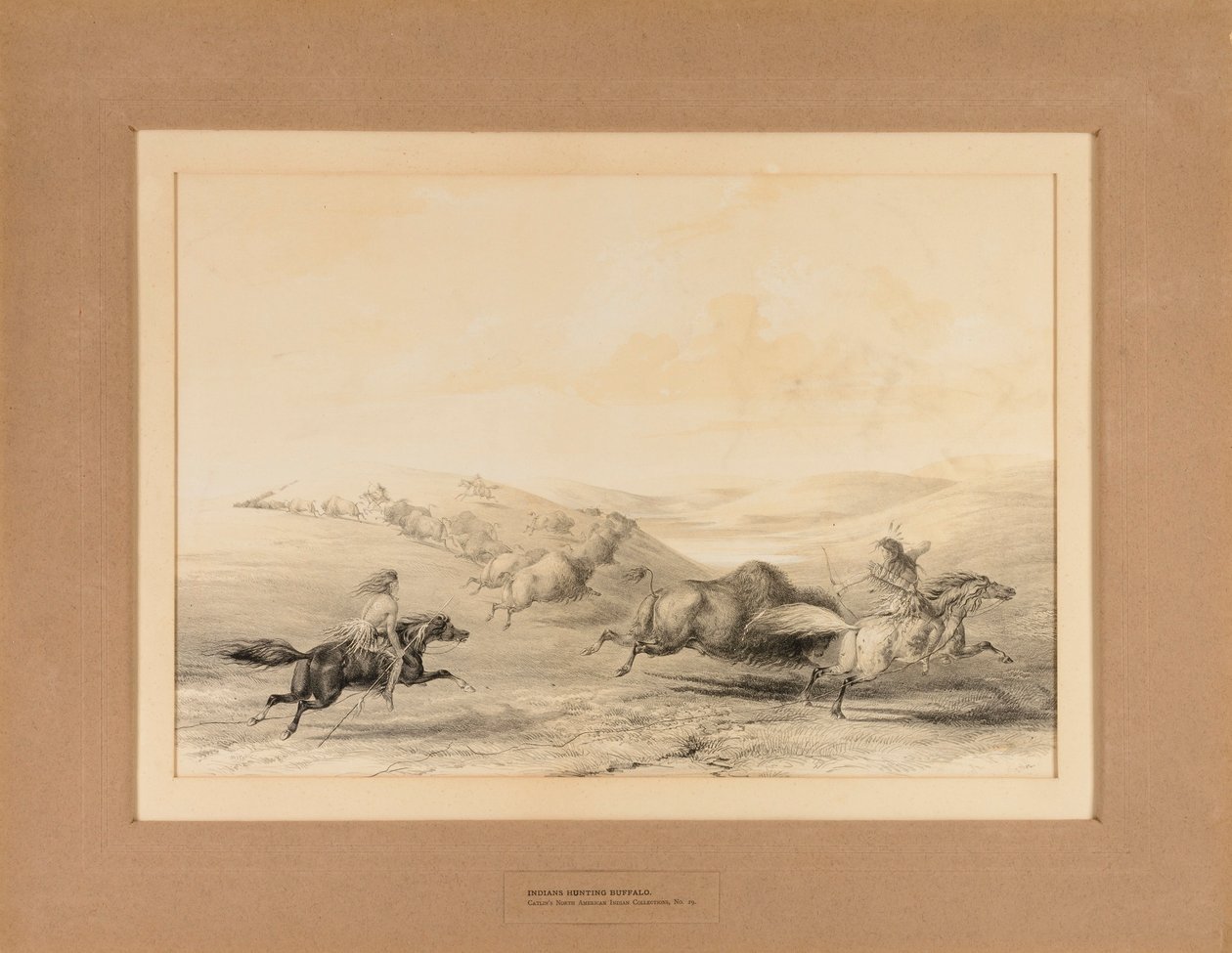 Indianer jagen Büffel - Nr. 29 von George Catlin