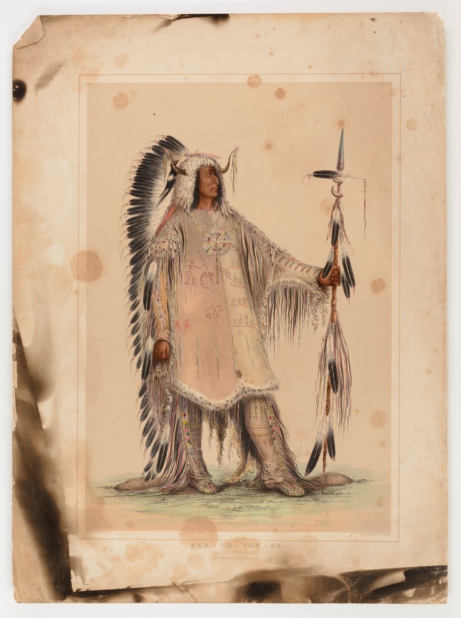 Mah-to-toh-pa, der Mandan-Häuptling von George Catlin