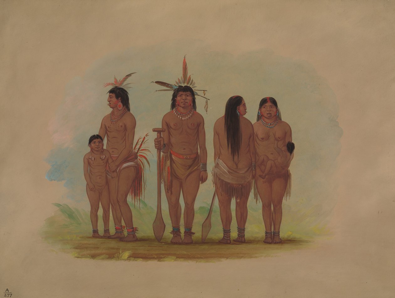 Mitglieder des Payaguas-Stammes, 1854-1869 von George Catlin