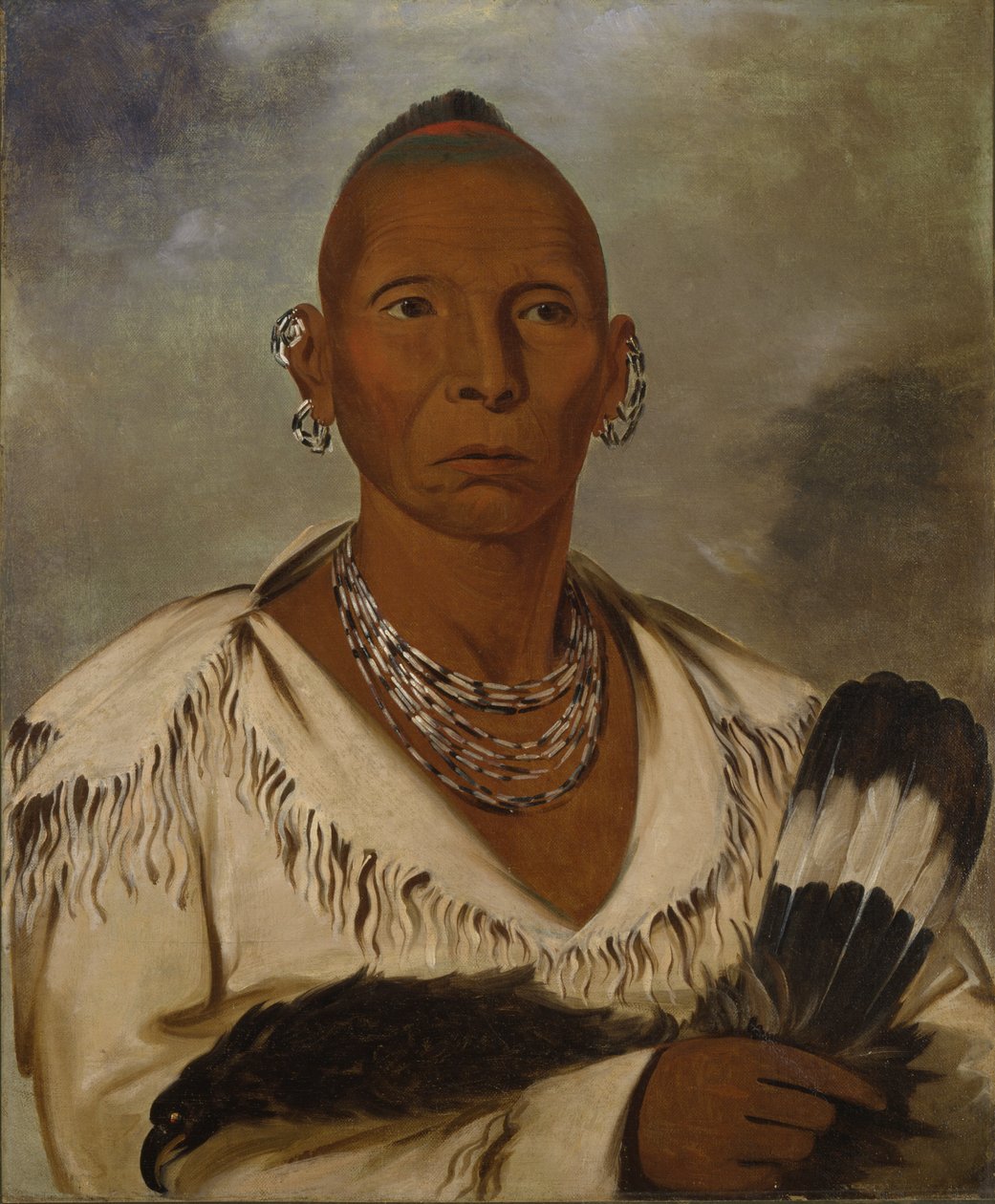 Múk-a-tah-mish-o-káh-kaik, Black Hawk, bedeutender Sac-Häuptling von George Catlin