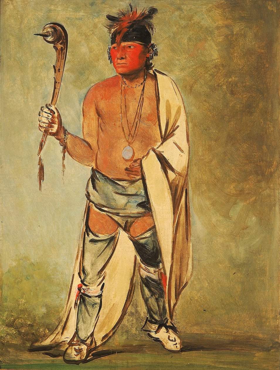 Naugh-háigh-hee-kaw, Er, der das Holz befeuchtet von George Catlin