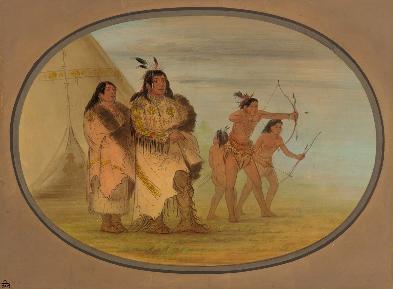 Ojibbeway-Indianer, 1861-1869 von George Catlin