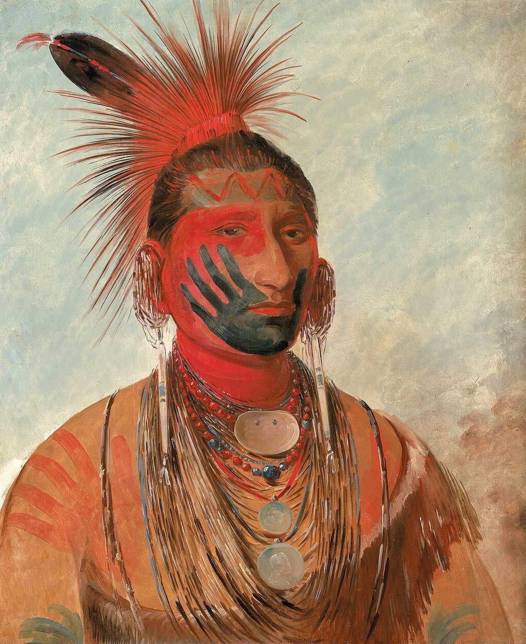 Wash-ka-mon-ya, Schneller Tänzer, ein Krieger von George Catlin