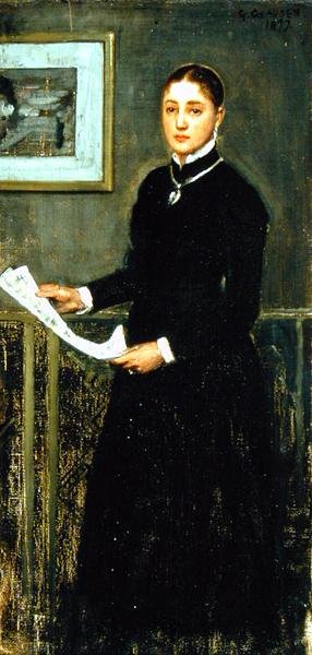 Dame in Schwarz von George Clausen