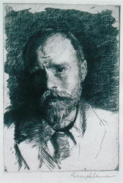 Selbstporträt, ca. 1895 von George Clausen