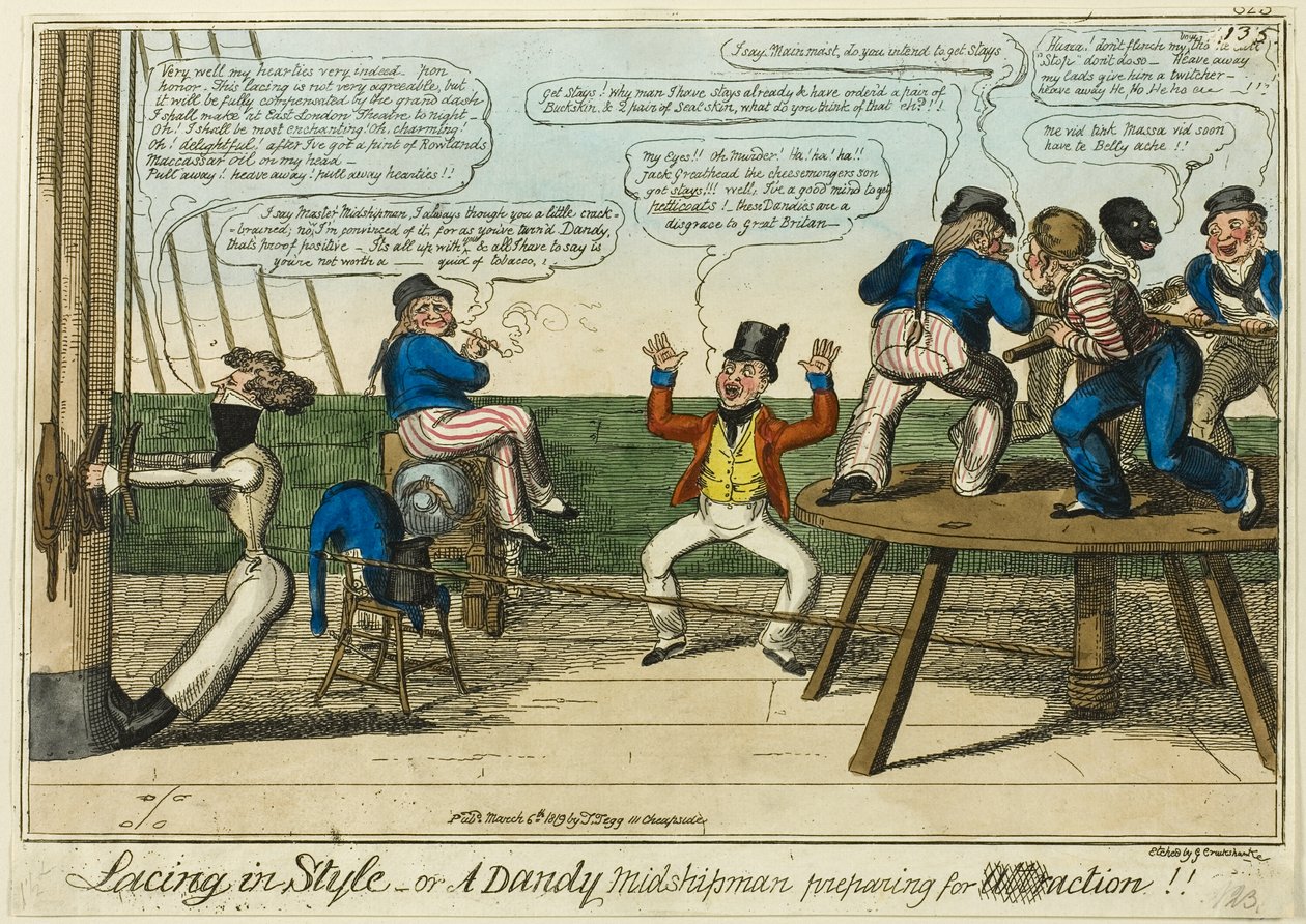 Schnüren im Stil von George Cruikshank