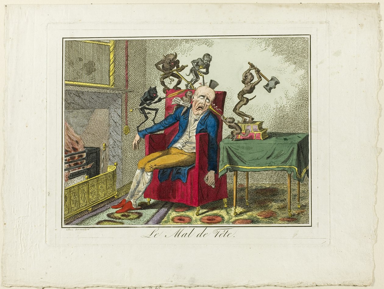 Der Kopfschmerz von George Cruikshank