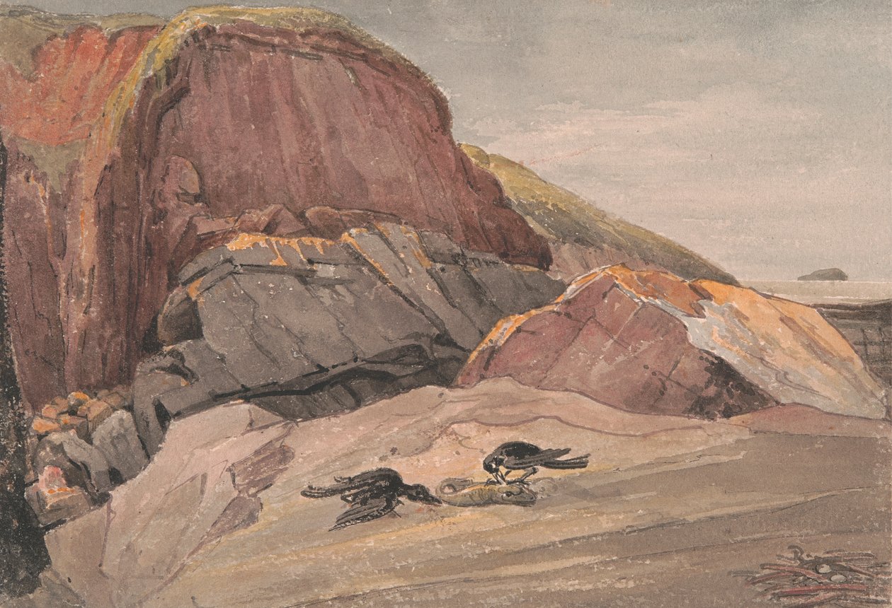 In der Nähe von Weston-Super-Mare mit Steep Holme Island von George Cumberland