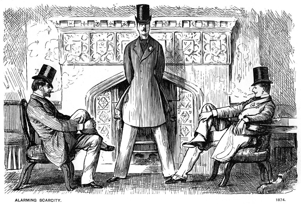 Beunruhigende Knappheit, 1874-1891 von George du Maurier